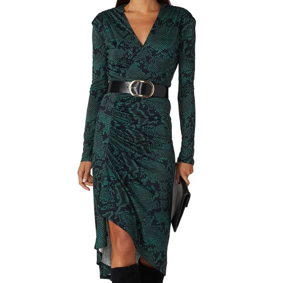 atlein Dresses & Skirts - Atlein Green Snake Print Dress